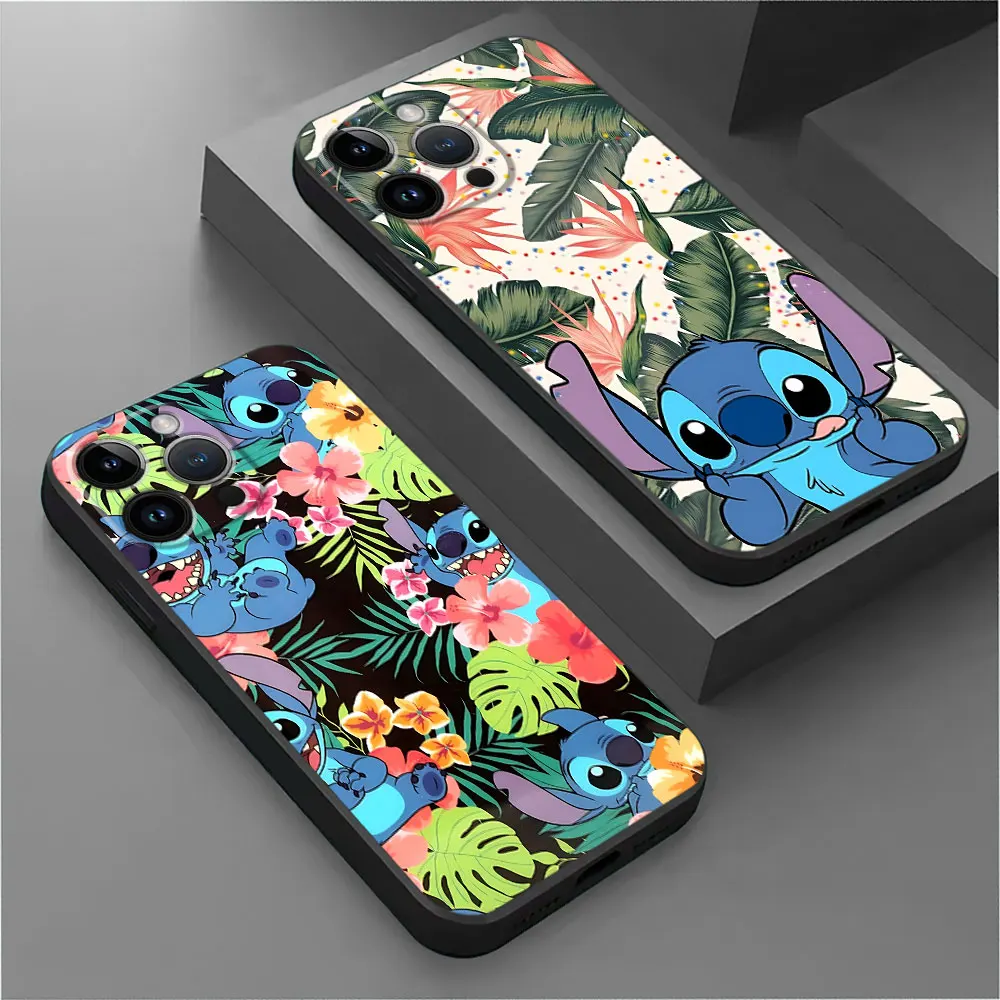 Disney Flower Stitch Phone Case for Huawei P30 P40 Lite P20 Pro P Smart Z 2019 Soft Funda Cover