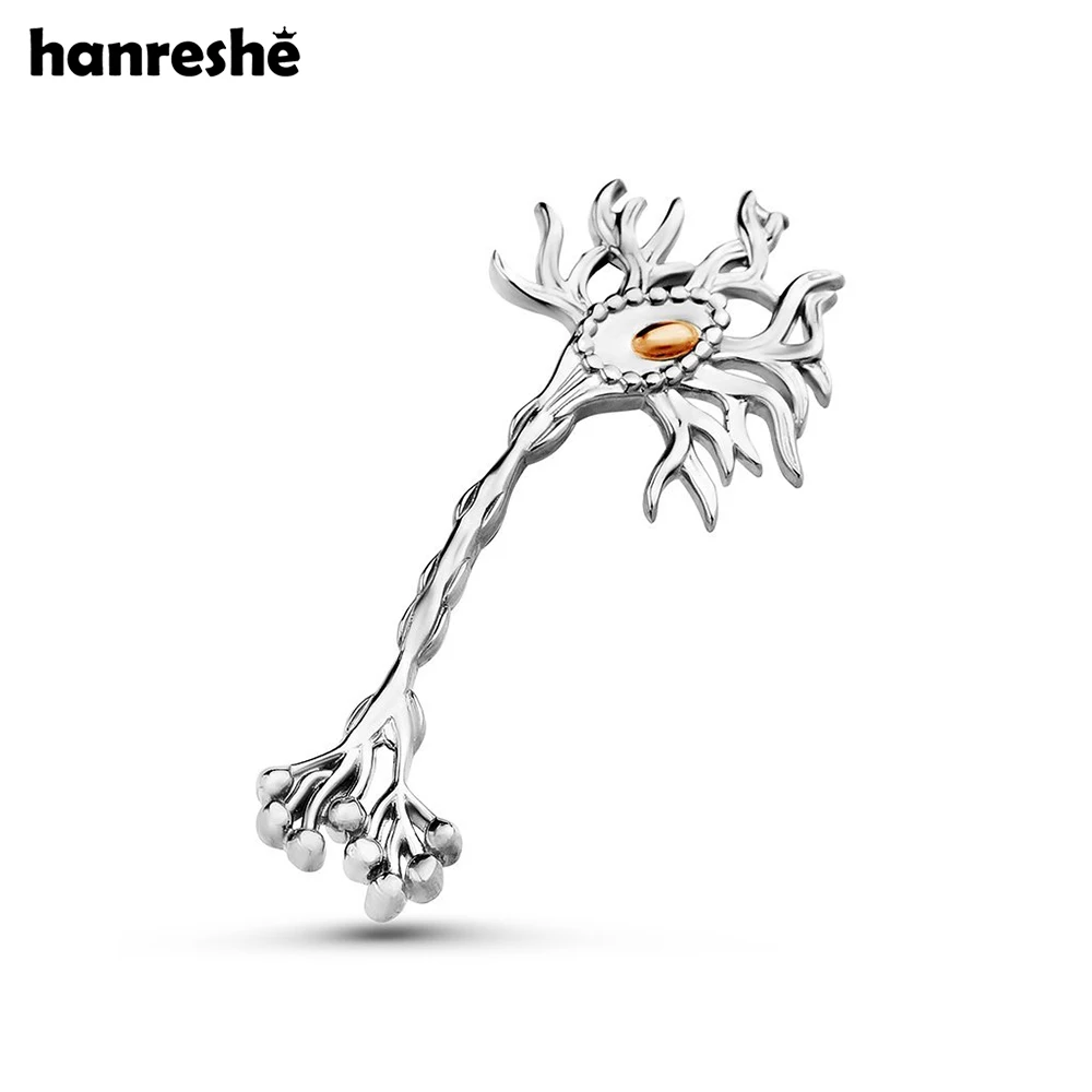 Hanreshe-broche de Neuron para médicos y enfermeras, alfileres con solapa, insignia de mochila, joyería de medicina, nuevo diseño de moda