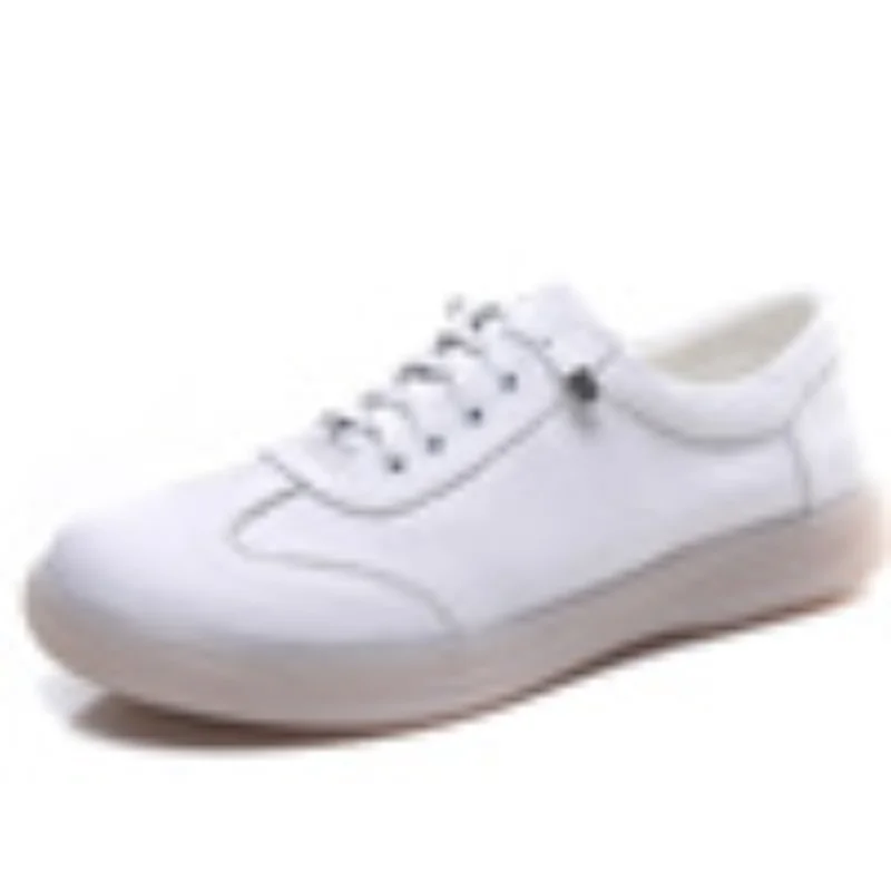 ZXRYXGS Promotion Genuine Leather White Sneakers Flat Shoes 2024 Large Size Spring Casual Shoes Women Sneakers Shoes Black Tide