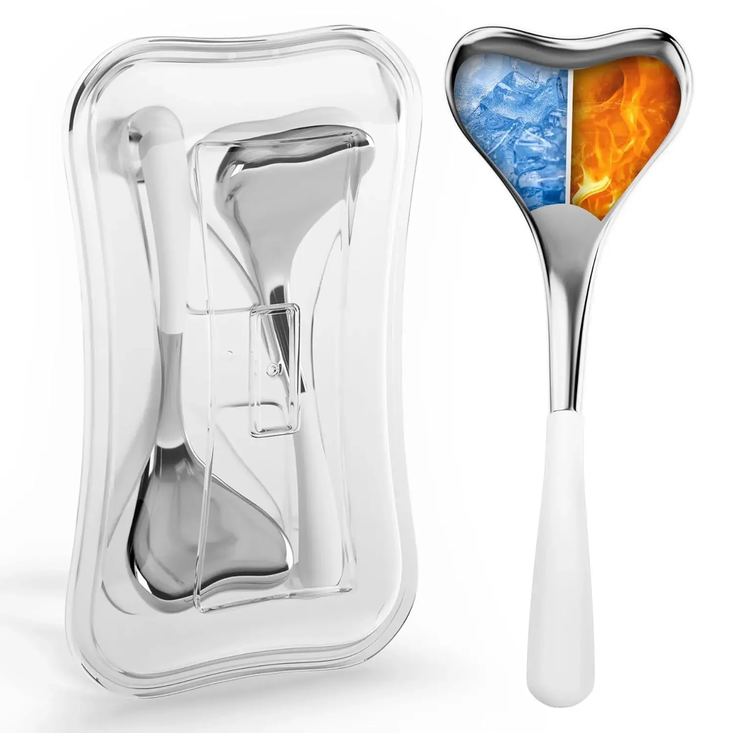 

Ледяные шарики для лица, 2 шт., роскошные крио-палочки из розового золота, валик для лица, облегчение холода и тепла, инструменты для массажа лица, подарок на день рождения