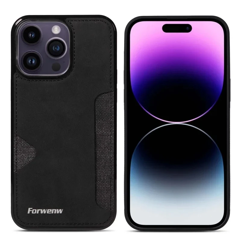 Retro kaarthouder telefoonhoesje voor iPhone 17 16 15 14 13 12 11 Pro Max 16E Air XS XR SE 7 8 Plus zakelijke portemonnee PU lederen hoes