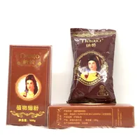 Tinte vegetal natural de henna, herramienta para el cabello gris fácil de colorear y cubrir, color café marrón negro