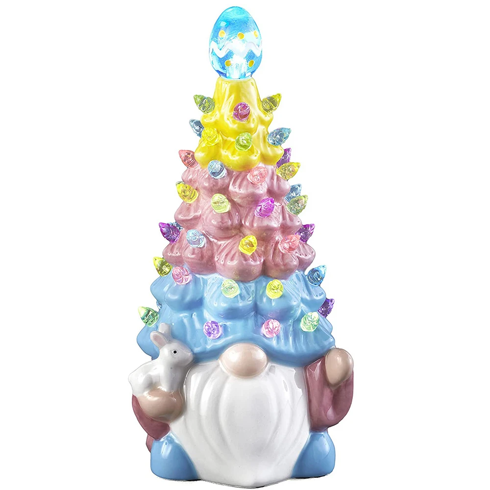 1pc Faceless Dwarf Doll Resin Ornament Easter Peace Gnome Holding Flower Crafts Stereoscopic Pixie Statue