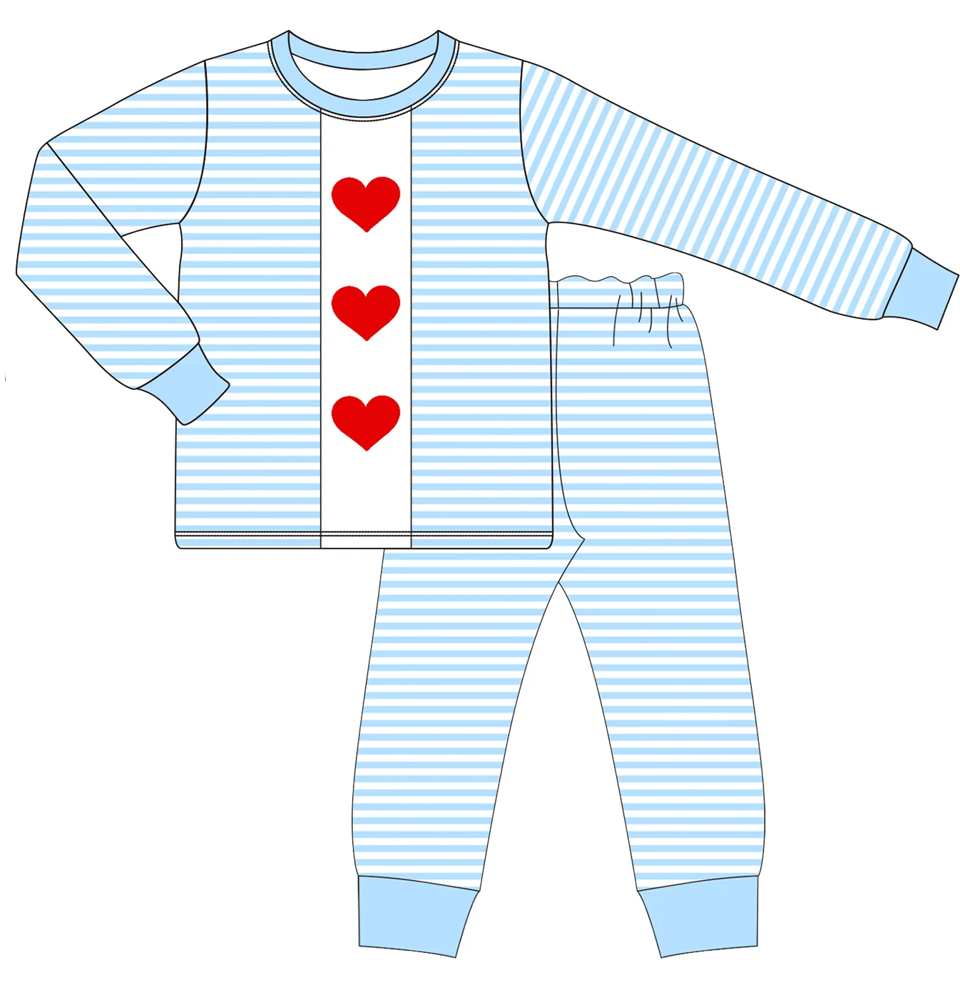 Valentine's Day Heart Shape Clothing Sets for Boys And Girls Wholesale Boutique Kids' Outfits
