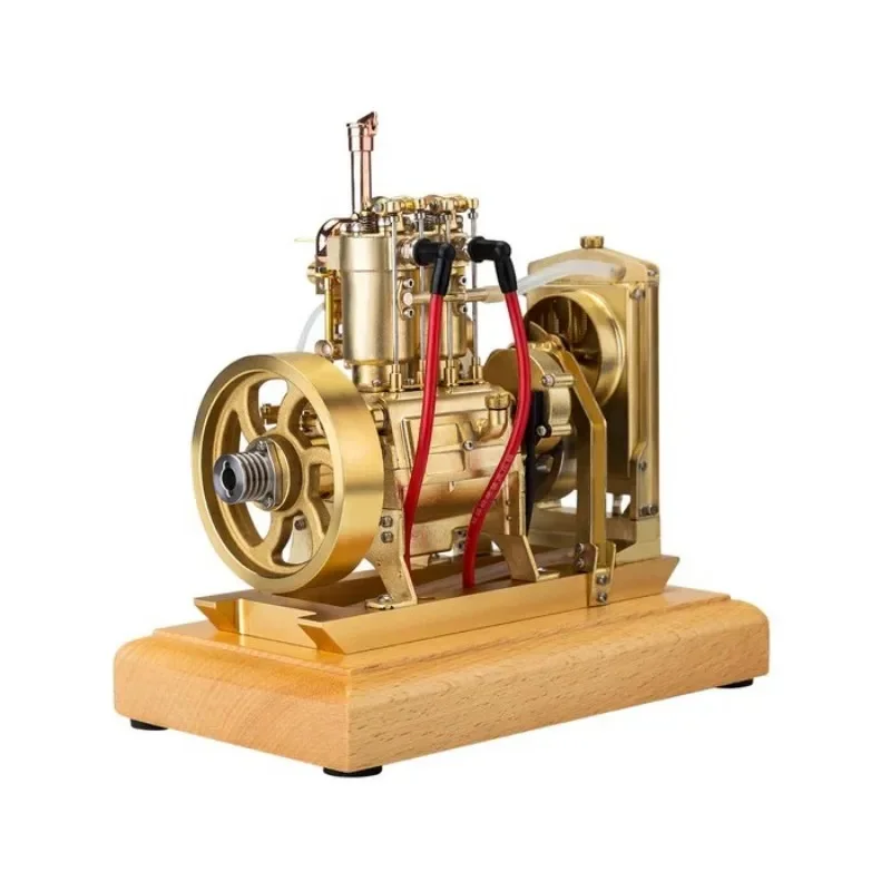 H74  Inline Twin-cylinder Water-cooled Engine Model 5CC Two-stroke Internal Combustion Engine Model Tractor Engine Toys Gift