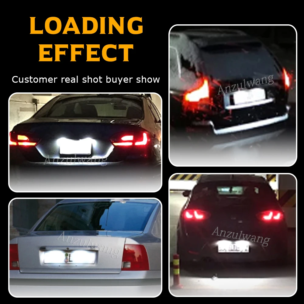 

2 шт. 12 В светодиодные лампы номерного знака для VW Passat B5 Pre-facelift 1997-2000 встроенные Canbus без ошибок белые освещения номерного знака