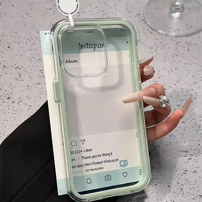 Роскошный прозрачный чехол для телефона ярких цветов для iPhone 17, Air 11, 12, 13, 14, 15, 16, 17 Pro Max Plus, противоударный мягкий чехол-бампер