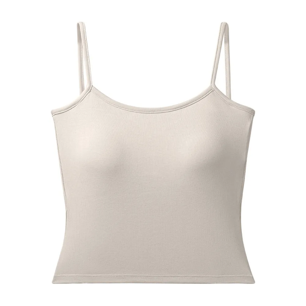 

Fashion U-Neck Camisole Vest Strappy Slim Fit Crop Top Sexy Design Inner Layer Top Summer