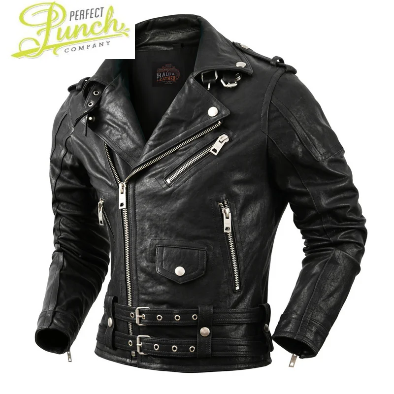 

Vintage Jacket Men Sheepskin Motorcycle Genuine Leather Leather Short Jackets for Men 2023 Autumn New Korean Fashion Jackets Lq