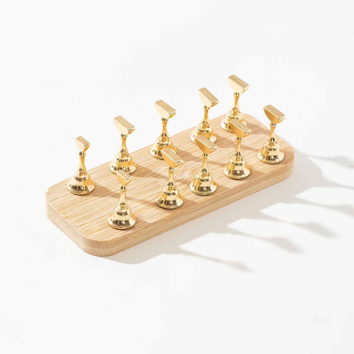 Soporte de madera para uñas, soporte magnético para uñas postizas para pintar, prácticas de uñas para principiantes, salón de uñas