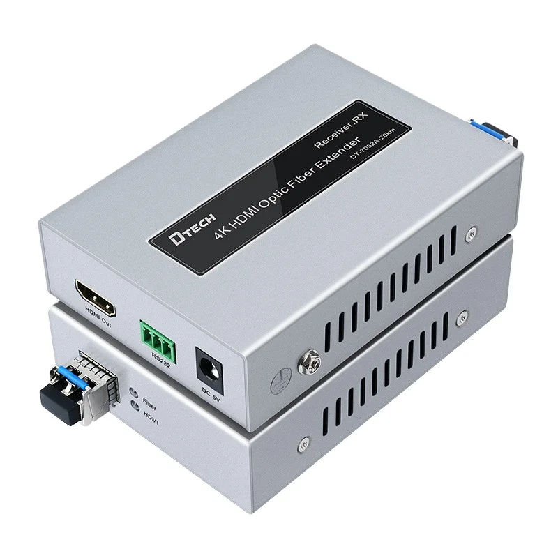 DTECH Wholesale Price 4K HDMI Optical Fiber Cable IR RS232 Control 4K@30Hz hdmi Fiber Extender 300M