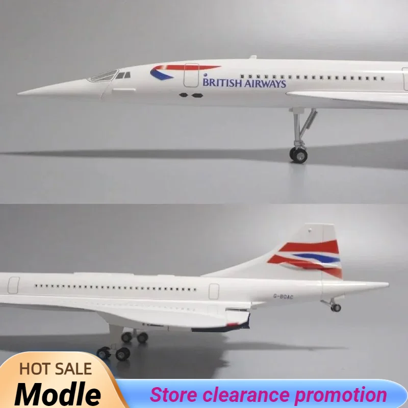 

1-125 Scale British Airways Concorde Metal Alloy Airplane Model 50cm UK Air Plane Model Children Birthday Gift Toys Collections