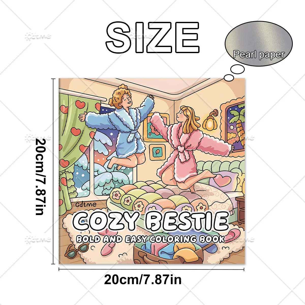 COZY BESTIE Malbuch mit Kühnen und Einfachen Mustern für Erwachsene Niedliches Zeichenbuch Perfektes Geschenk für Partys und Geburtstage ﻿ – Detail 3
