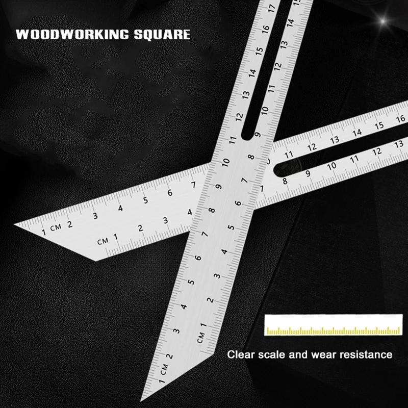 HOT SALE Woodworking Angle Ruler Mahogany Movable Angle Ruler Steel Ruler Sliding 360 Degree Adjustable Correct Gauging