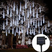 Meteor Shower LED String Lights Solar Lights Street Garland Christmas Tree Decoration Outdoor Waterproof New Year Garden Lights