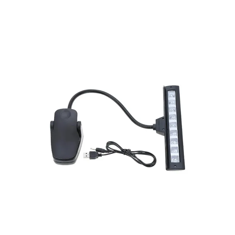 10 LED White Reading Orchestral Sheet Music Stand Light Lamp Battery Version