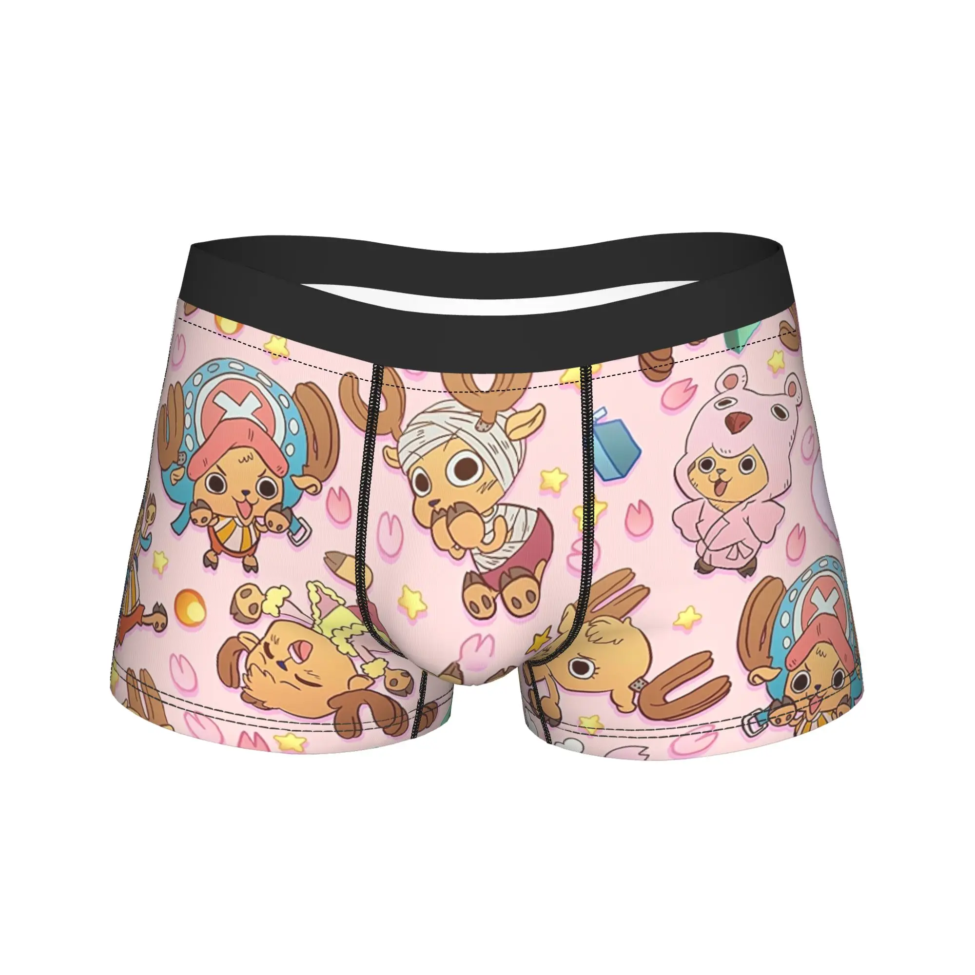 Men Tony Tony Chopper Ones Pieces Long Underwear  Humor Boxer Briefs Shorts Panties Male Mid Waist Underpants M-XXL