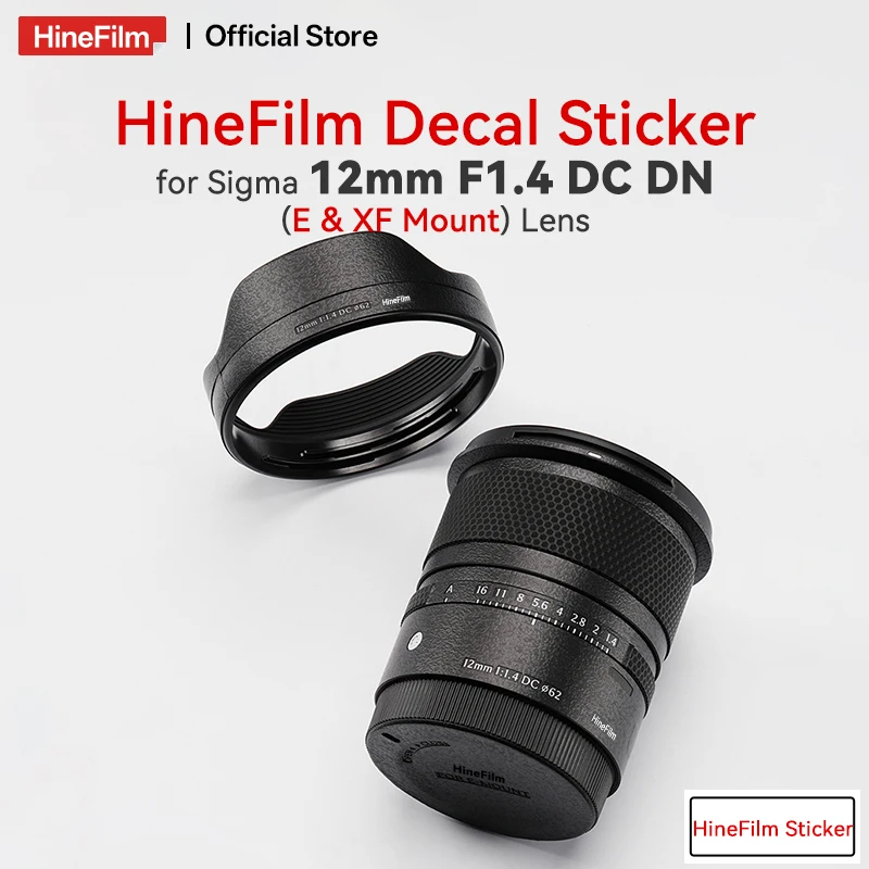 

Hinefilm Skin for Sigma 12 f1.4 for FE & XF Mount Lens Sticker Wrap Cover for Sigma 12mm F1.4 DC Contemporary Protective Skin