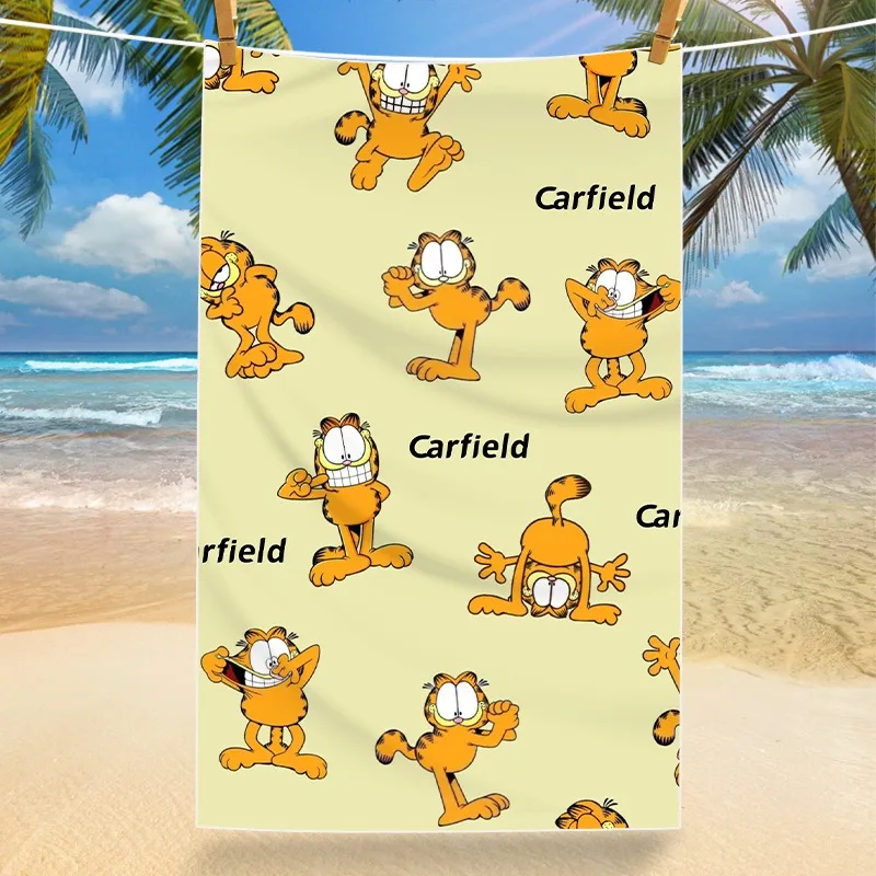 

Долговременный сон — незаменимая вещь! Пляжное полотенце 3D Cute G-Garfield, быстросохнущее, легкое, из микрофибры, летний подарок для подростков, мальчиков и девочек