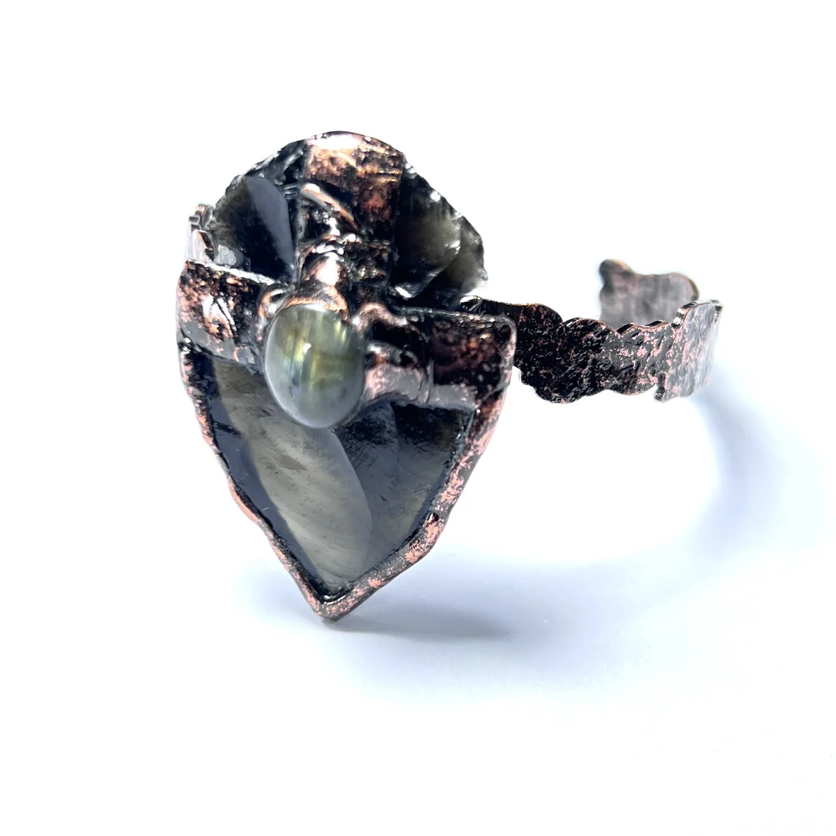 

YEEVAA Black Obsidian Cuff Bracelet for Women - Vintage Handmade Rock Crystal Healing Jewelry, Party Gift for Women