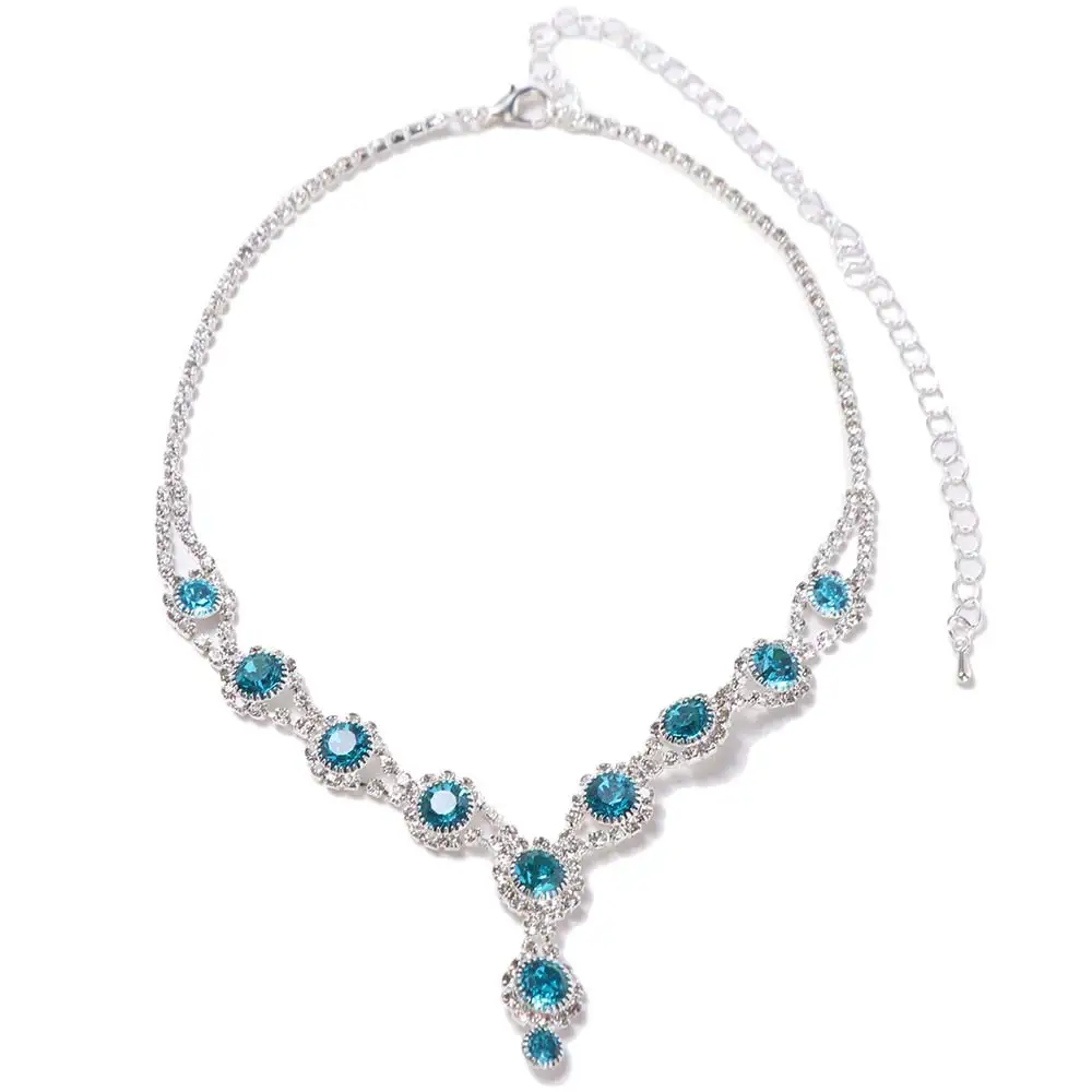 Brida Crystal Rhinestone Jewelry Set Shining Diamond Bracelet Earrings Exquisite Luxury Necklace Women