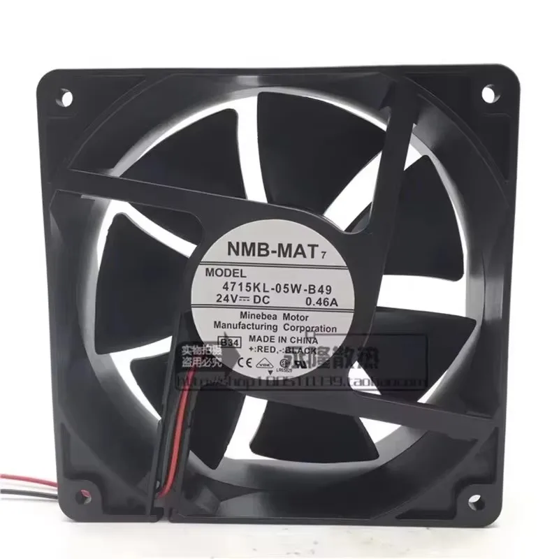 

New 4715KL-05W-B49 24V 0.46A 120 * 120 * 38mm 12CM CNC machine tool frequency converter cooling fan
