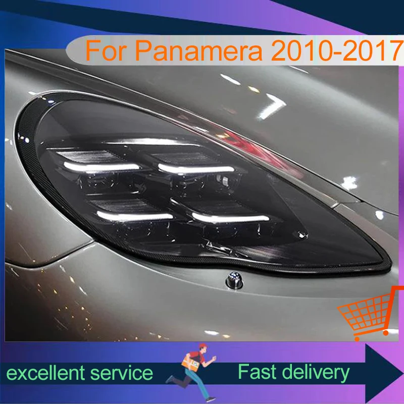 Auto Headlights For Porsche Panamera 2010-2017 Front Lamp LED Bulbs DRL Newest Upgrade Head Light Projector Lens Car Accessories