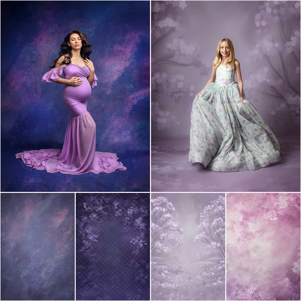 

Purple Lavender Abstract Photography Backdrop Cloth Pregnant Woman Adult Child Birthday Portrait Photo Studio Props Background