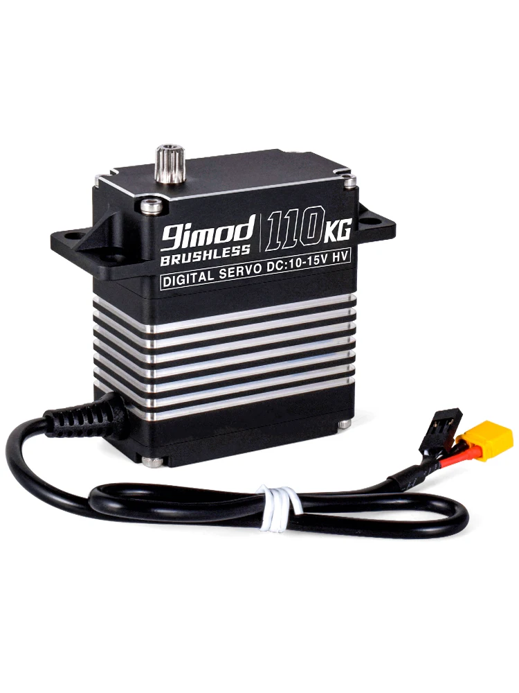 9IMOD Digital Servo 110Kg High Torque Brushless Motor HV 10-15V Metal Gear with 15T Servo Horn for 1/5 RC Car Robot DIY