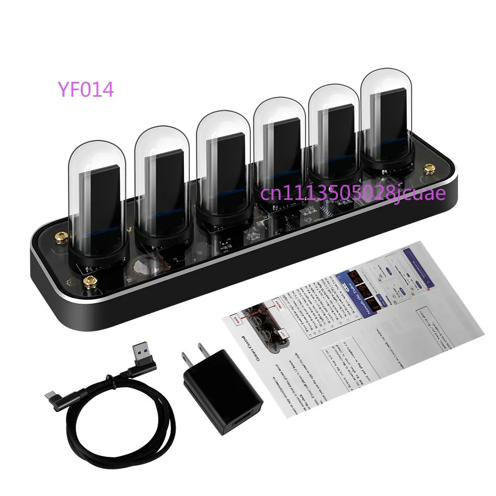 Quasi-glow tube clock ornament e-sports gift Destiny stone gate metal base gesture control belt app