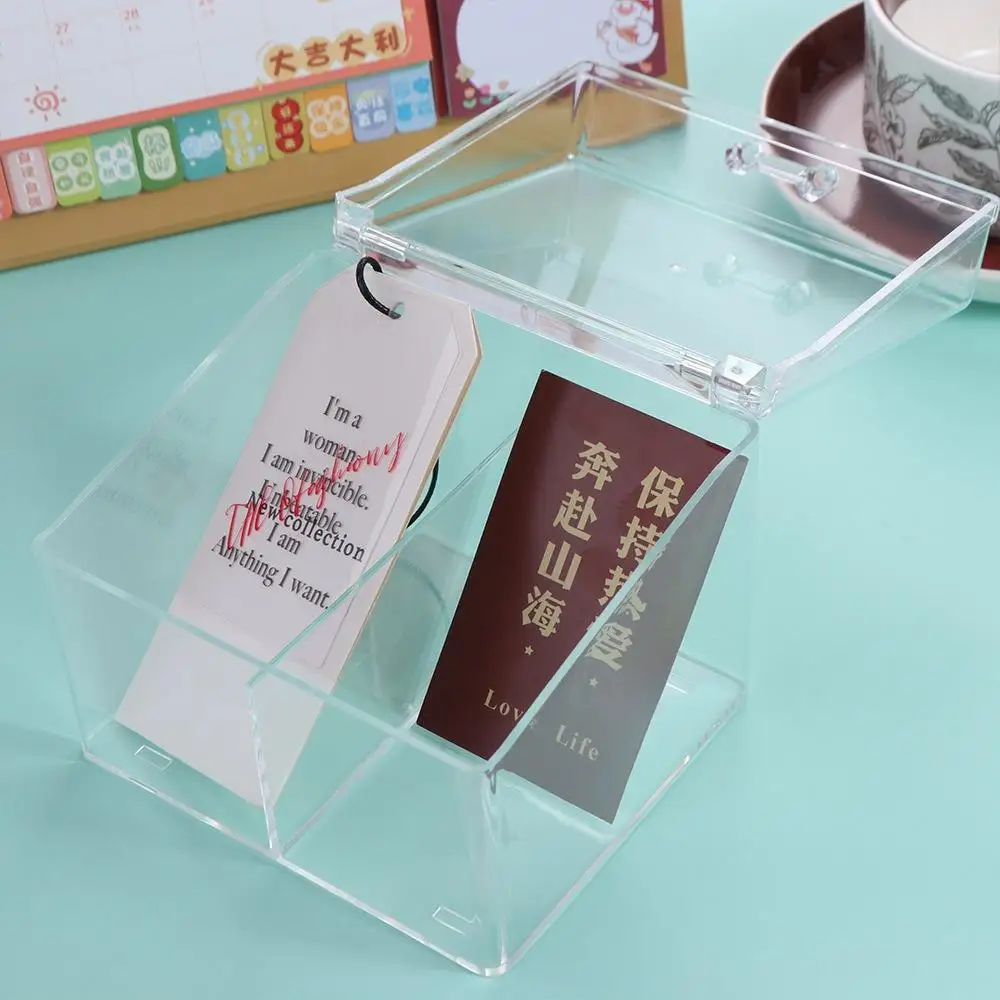 Cards Storage Box, Large Acrylic Transparent Scrapbook Storage Box, Card Storage And Organization