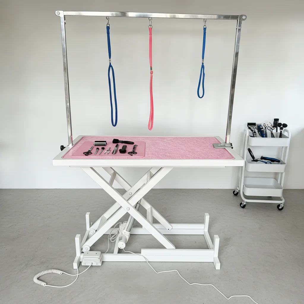 

Автоматический регулируемый по высоте складной стол для груминга животных из нержавеющей стали с электроприводом и зарядкой от сети по заводской цене