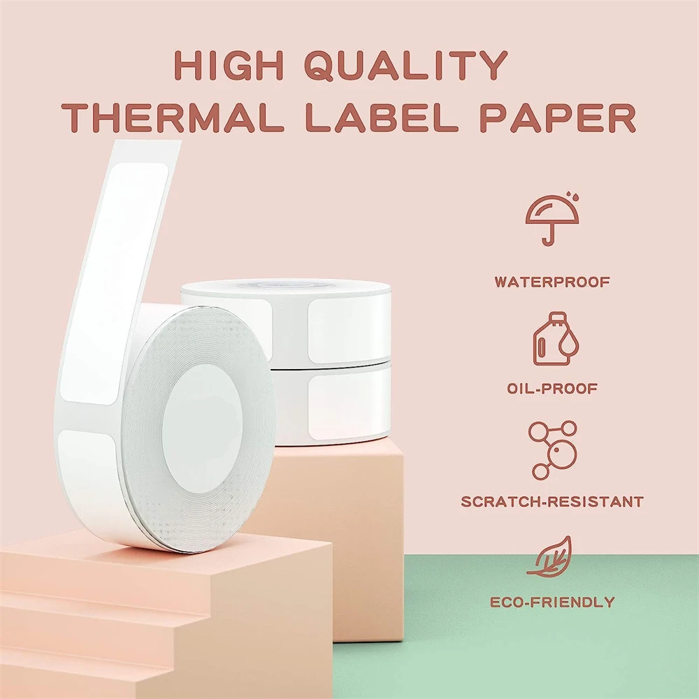 

150pcs Thermal Label Sticker Waterproof Solid Color Self-Adhesive Label Paper Price DIY Gift Tag Clothing for Thermal printer