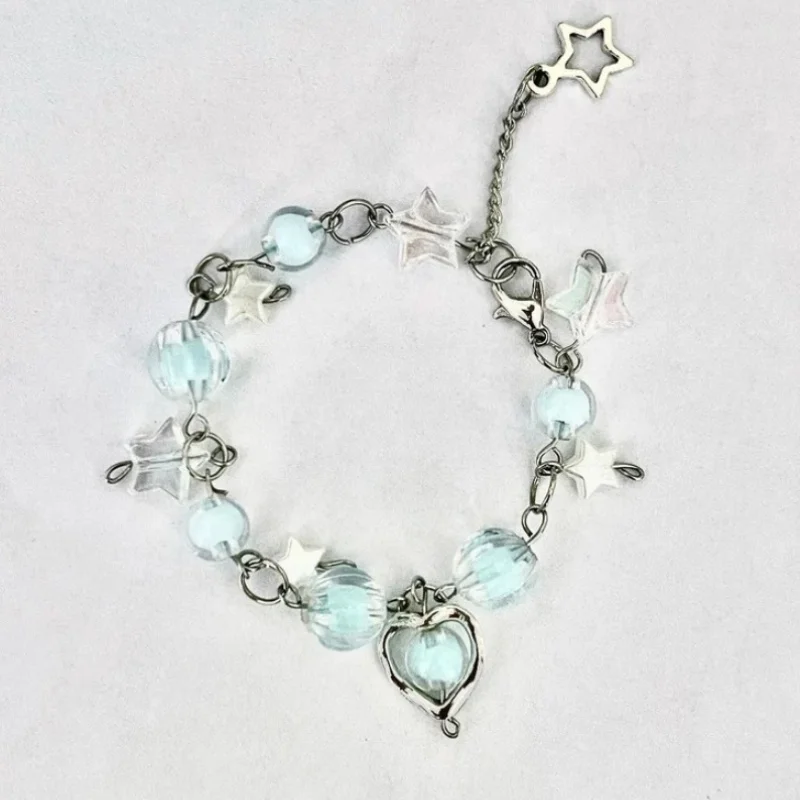 Blue Heart jewelry | aesthetic bracelet | Friendship accessories，pure handmade，easy to wear, with any clothing