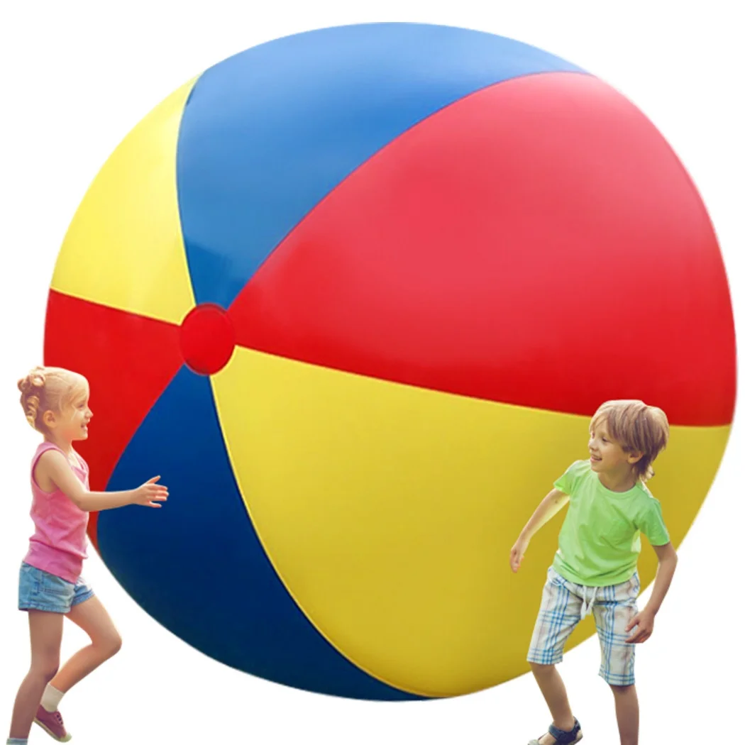 

Giant Inflatable Beach Ball Novelty Pool Toy Jumbo Size Huge Swimming Pool Ball For Games Foldable Beach Ball In Mixed Color