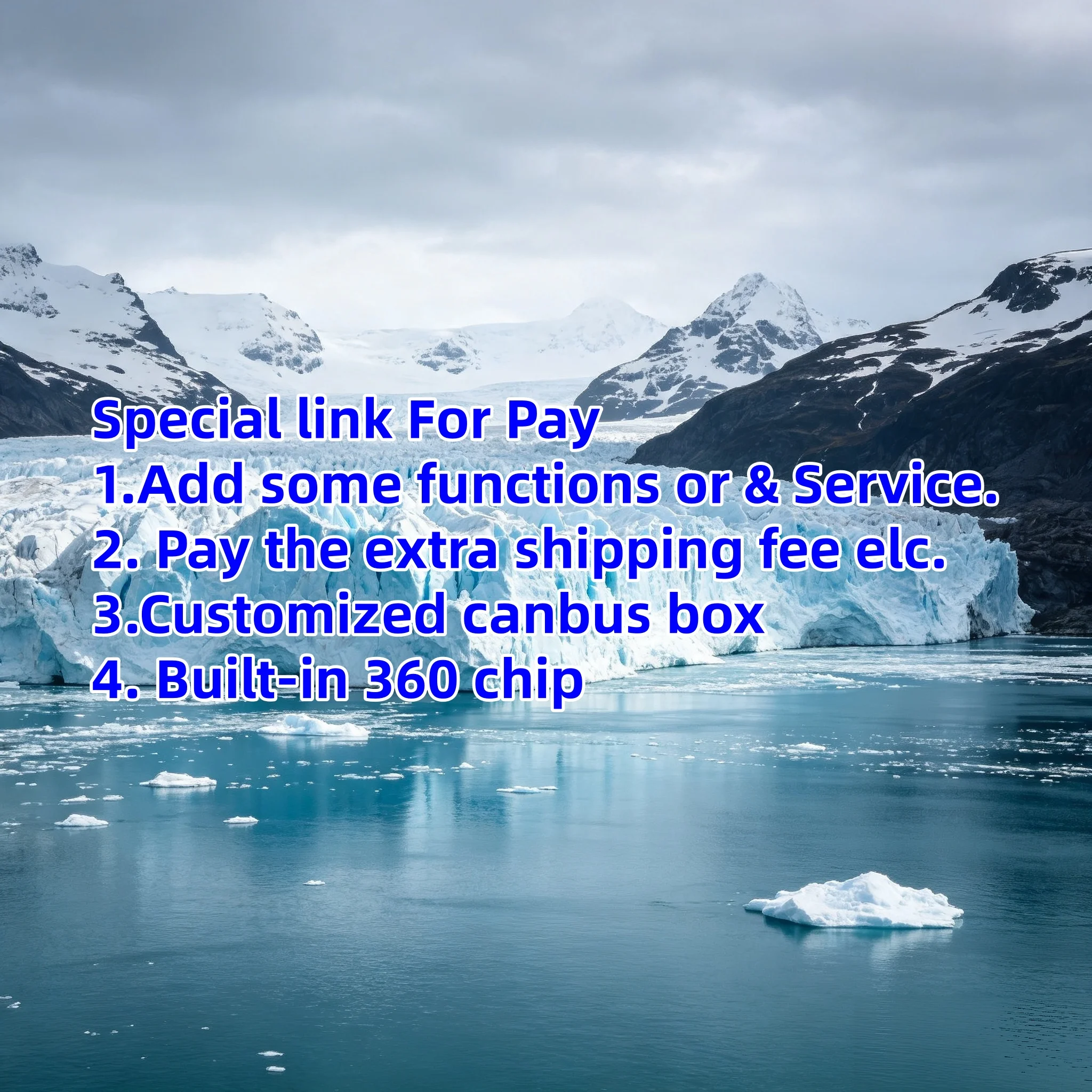 Special link For Pay Built-in 360 chip or Add some functions&Service or Pay the extra shipping fee elc or Customized canbus box
