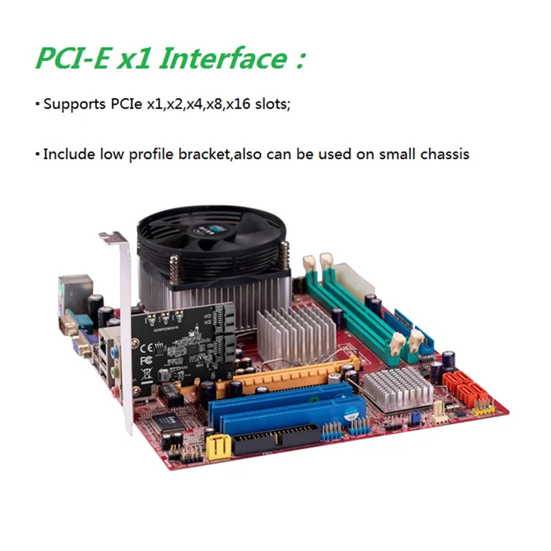 Carte Contrôleur Non Raid PCIe 3.1, Puce Jmb 3.0, 2 Ports, 6G SATA III 582