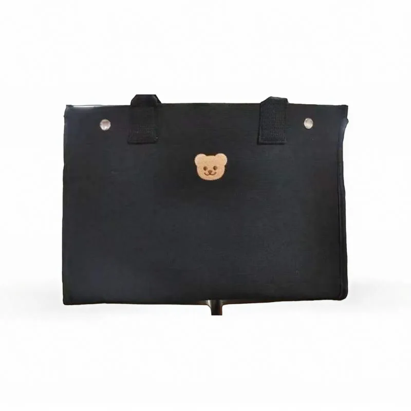 Bag Canvas Large Capacity Mommy Bag Embroidered Teddy Bear Casual Versatile Mommy Bag Lightweight Handheld for Going Out