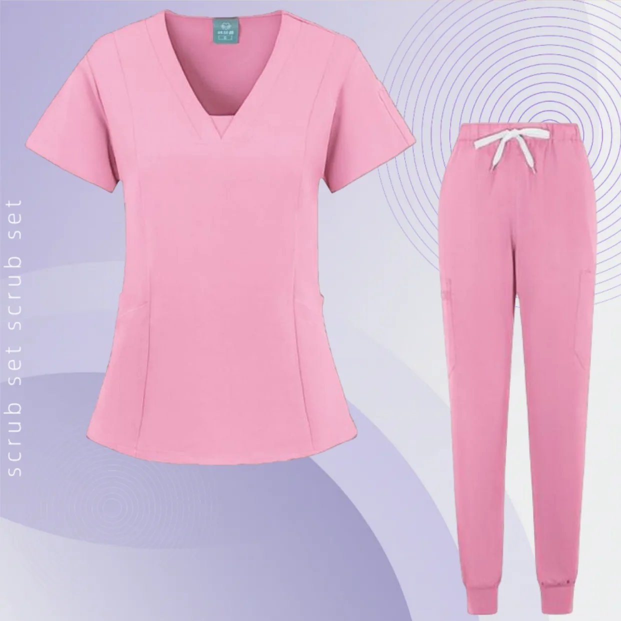 Traje de exfoliación de la Agencia de belleza para mujer, accesorios de enfermería veterinaria, uniforme médico, pantalones superiores transpirables, trajes de Jogger de SPA