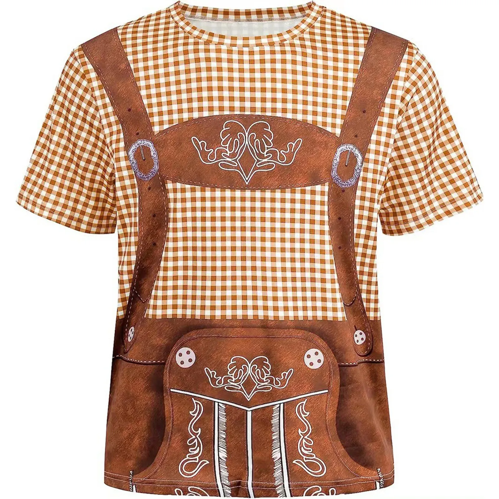 Oktoberfest Beer Bavarian T-shirt Lederhosen Anime Graphic T Shirts For Men Harajuku Casual Unisex 3D Print Tops Ropa Hombre