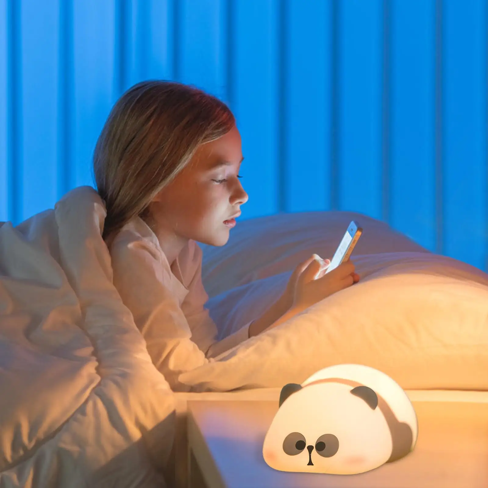 

Panda Lamp Dimmable Rechargeable Silicone Nursery Lamp Decoration Touch Control Nursery Night Light For Home Living Room Dorm