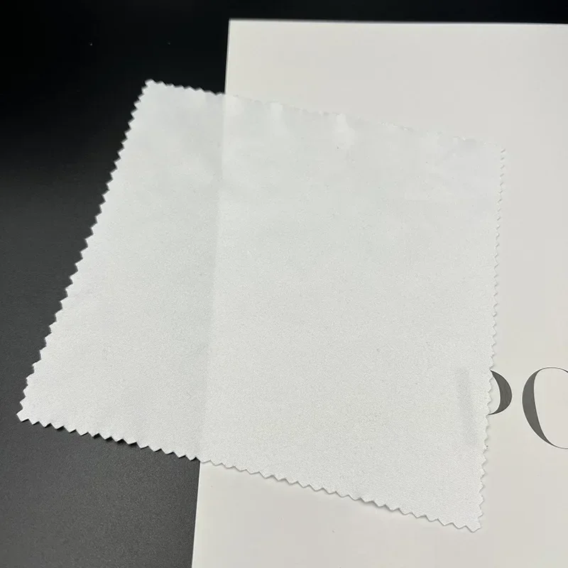 10pcs Wholesale Sublimation Blanks White Glasses Cleaning Cloth Microfiber Double Sided Fleece Glasses Clean Lens Cloth 2024