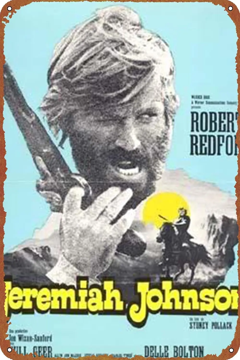 Jeremiah Johnson Tin Sign Decoration Vintage Metal Movie Poster Signs Wall Decor 8x12 Inch