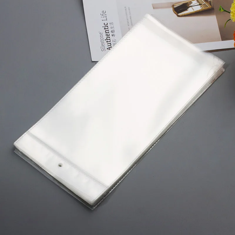 50/100pcs Clear Self Adhesive Seal Plastic Bag with Hang Hole Resealable OPP Bag for Gift Packing Jewelry Retail Display Package