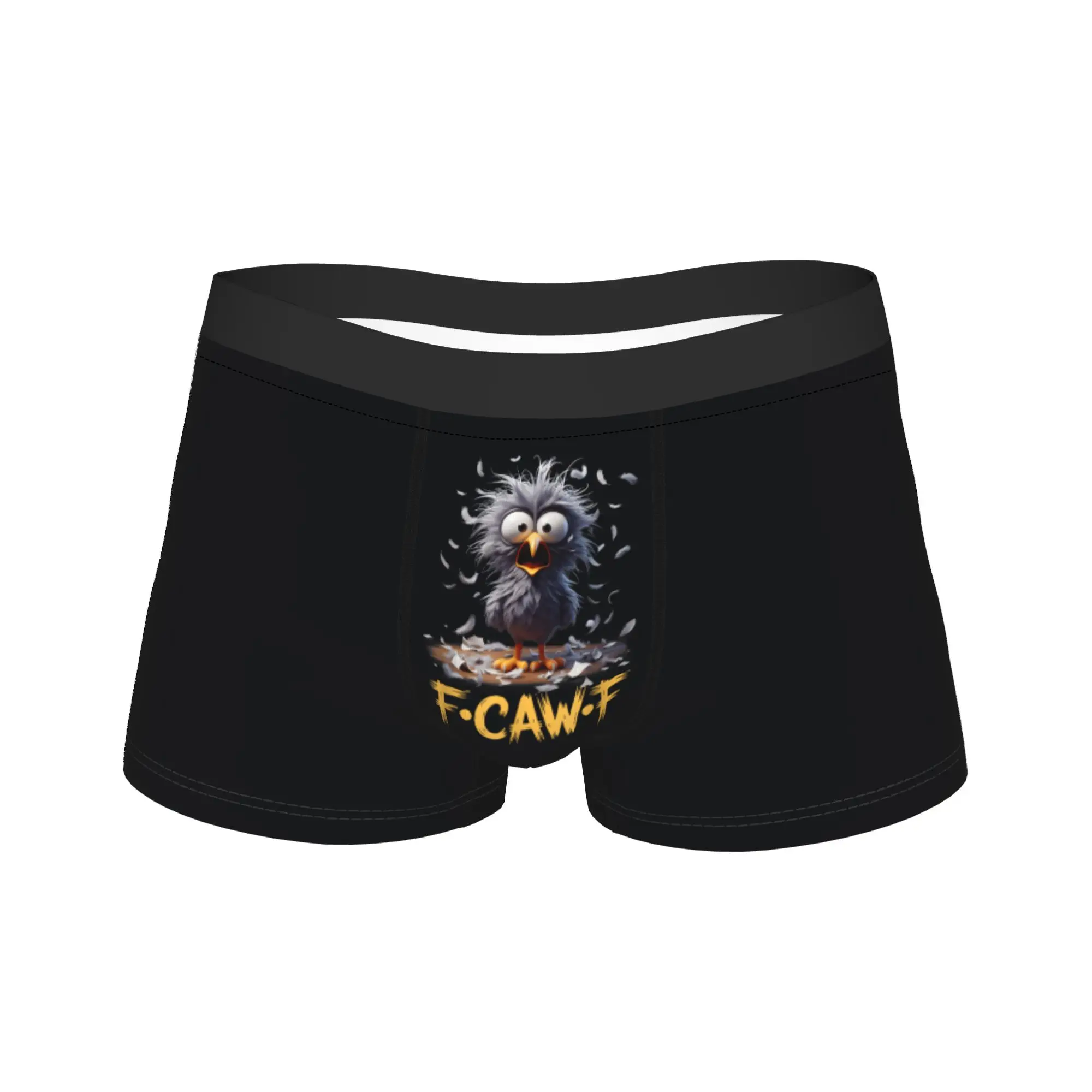 

Men Funny F-Caw-F Chicken Meme Underwear Cartoon Humor Novelty Boxer Briefs Shorts Panties Male Breathable Underpants Plus Size