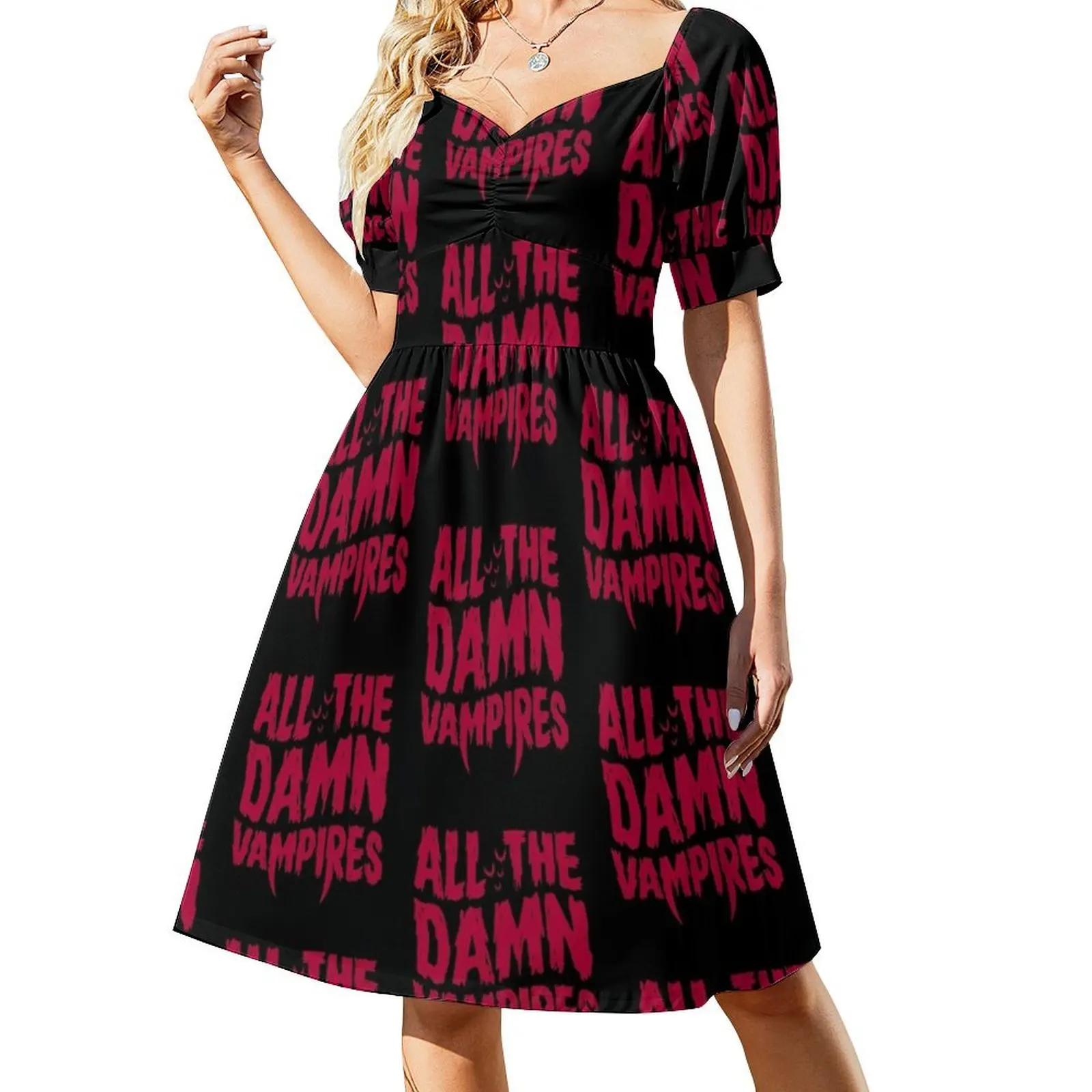 

Damn Vampires - Lost Boys - Goth - 80's Horror Quote Short-Sleeved Dress dresses for woman 2025 Women's summer dress