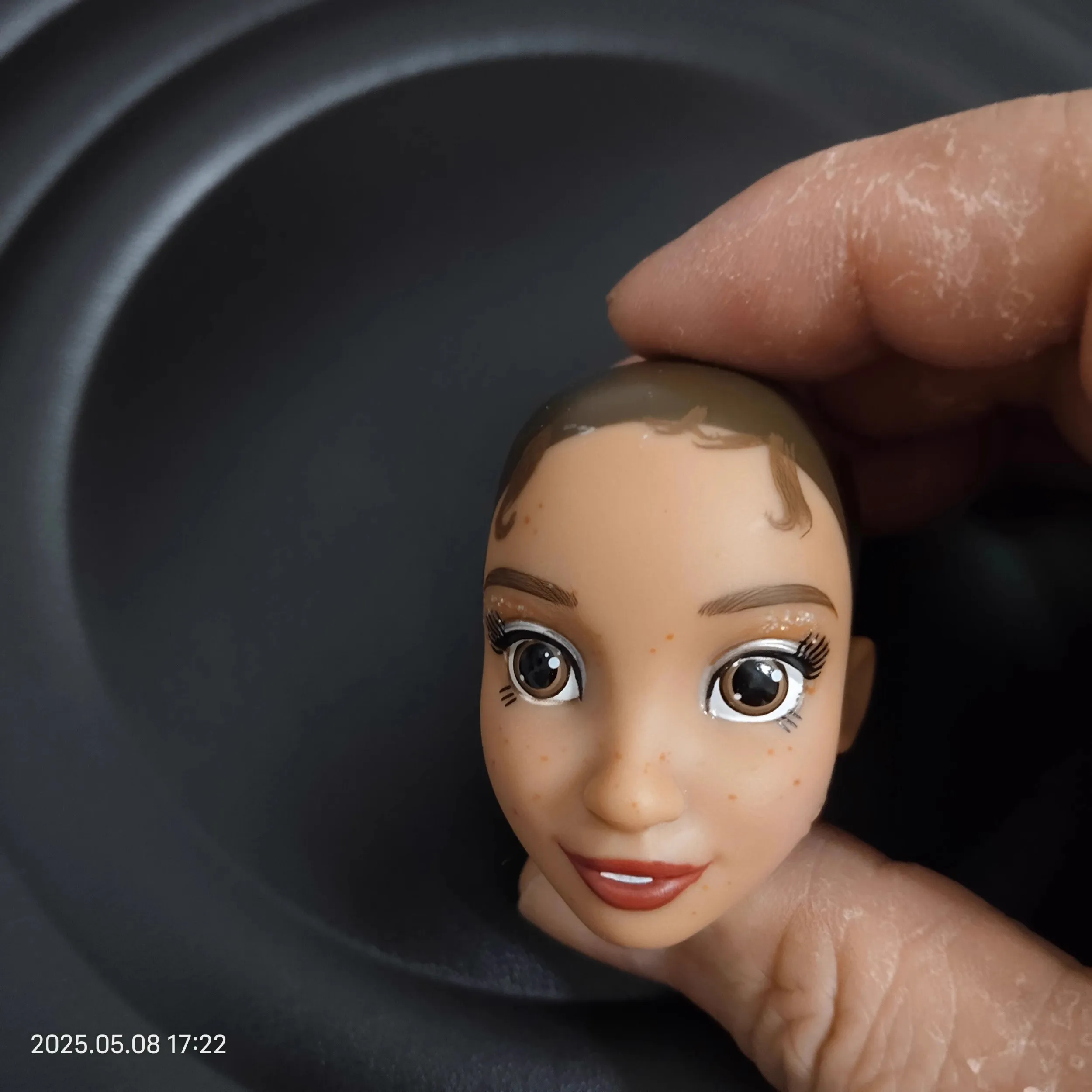 002 original high quality 1/6 27cm doll head gift for girl collection only head makeup doubao qi dongcheng