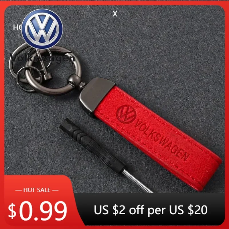 Nuevo Llavero de Gamuza para Volkswagen Passat, Santana, Touareg, Tiguan, Golf, Bora, Jetta Mk6, Beetle, Scirocco, Sagitar
