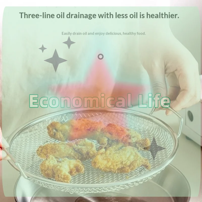 2026 Food-grade Kitchen Oil Filter Tray Stainless Steel Mesh Frying Drain Pan Strainer Colander