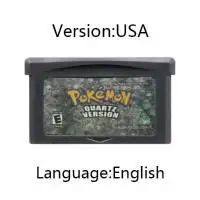 GBA Pokemon Series Game Cartridge Silver Rival Rom Hack 32 Bit Video Game Console Collection Card image 3